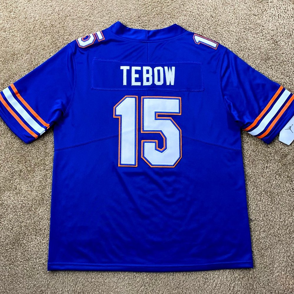 FLORIDA GATORS #15 TEBOW Sewn Jersey  BLUE 2X